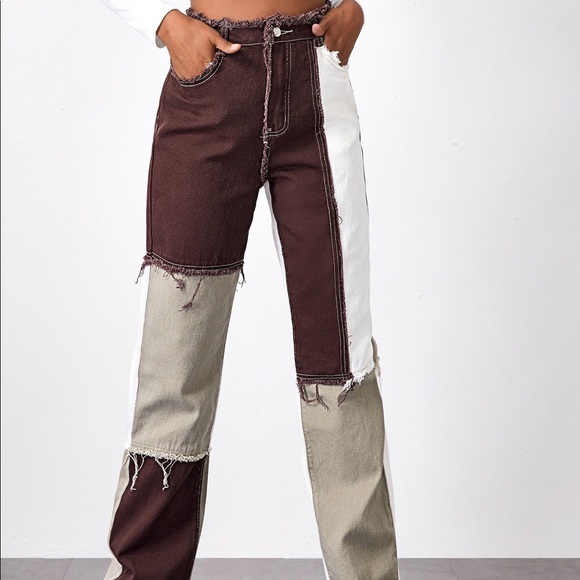 SHEIN colorblock jeans - Picture 1 of 5